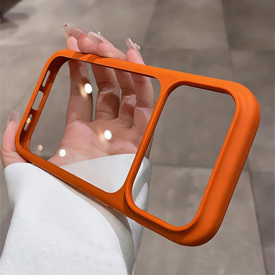 Advanced Silicone Soft Edge Transparent Hard Back Panel Case For iPhone 17 Air 17 Pro Max Funda Shockproof Phone Case Cover Gift