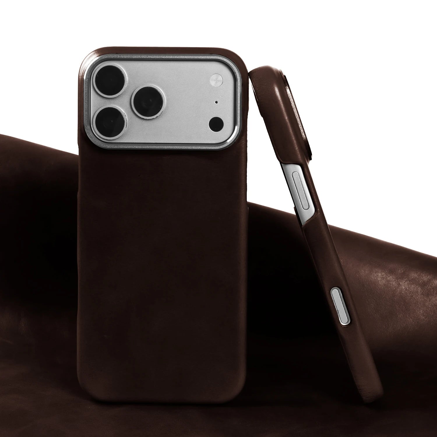 Oil Wax Luxury Genuine Leather Case For iphone 17 Pro Max Air 14 15 16 13 Phone Case Back Cover Coque Metal Camera Bumper Frame