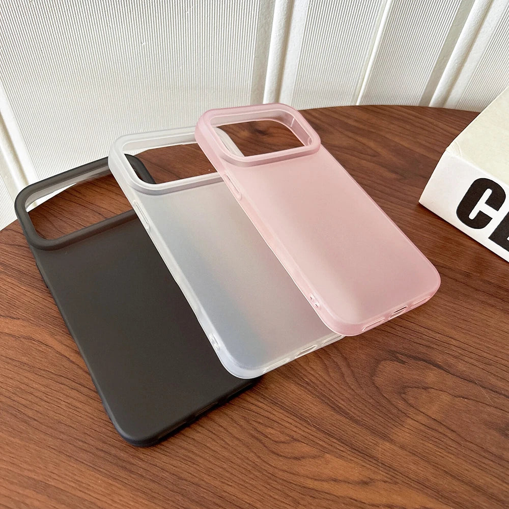 Luxury Transparent Candy Color Case For iPhone Air 17 16 15 14 13 12 Pro Max Plus 16E Clear Matte Silicone Soft Cover Shell 16+