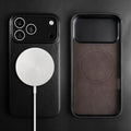 Vintage Oil Wax Full Covered Genuine Leather Case For Iphone 17 Pro Max 16 15 14 13 12 11 for Magsafe Magnetic Phone Cover Cases