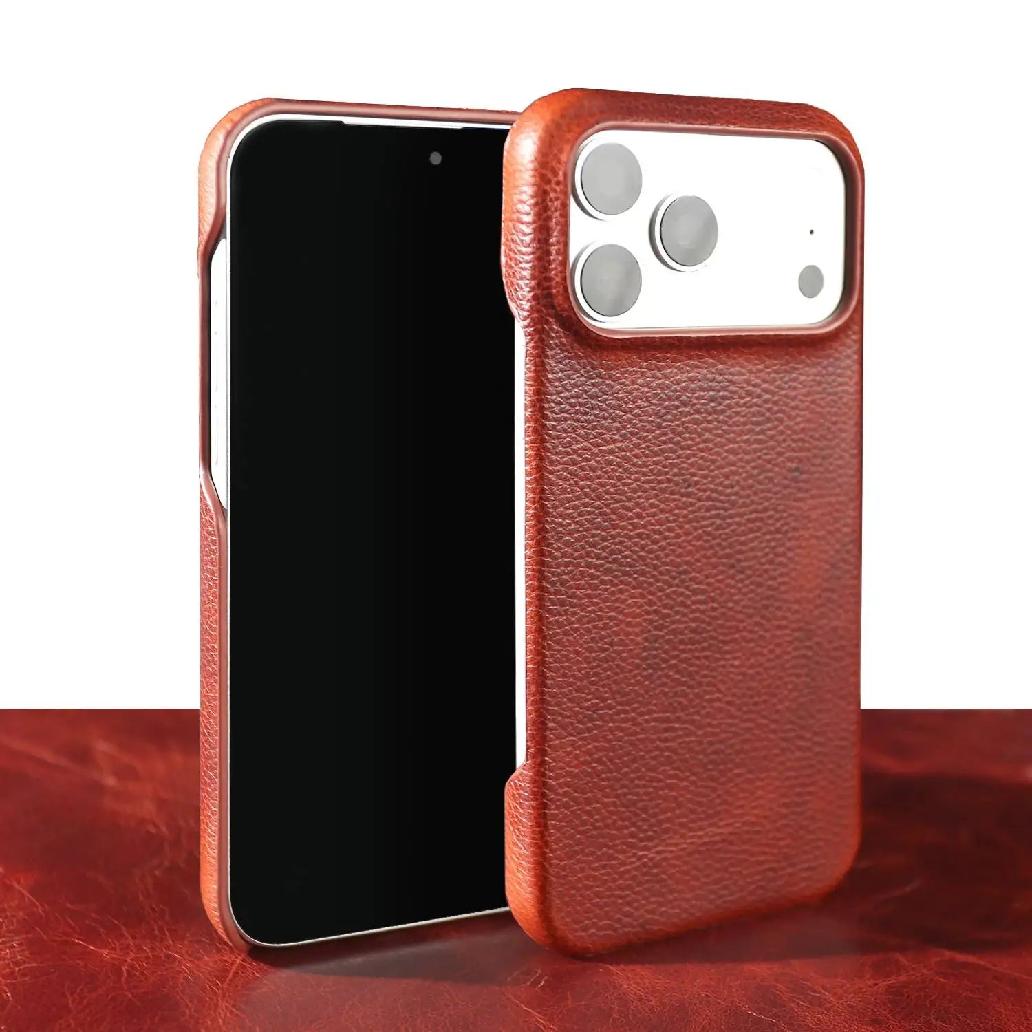 For Iphone 17 Pro Max Case For iphone16Pro 15 14 13 12 11 XR XS Genuine Leather Cover Cases Aesthetic Vintage Phone Back Coque