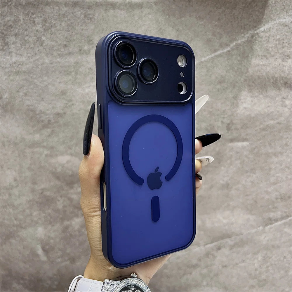 Matte Magnetic Translucent  Wireless Charge Phone Case For iPhone 17 Air 16 Plus 15 14 13 12 11 17 Pro Max for Magsafe Cover