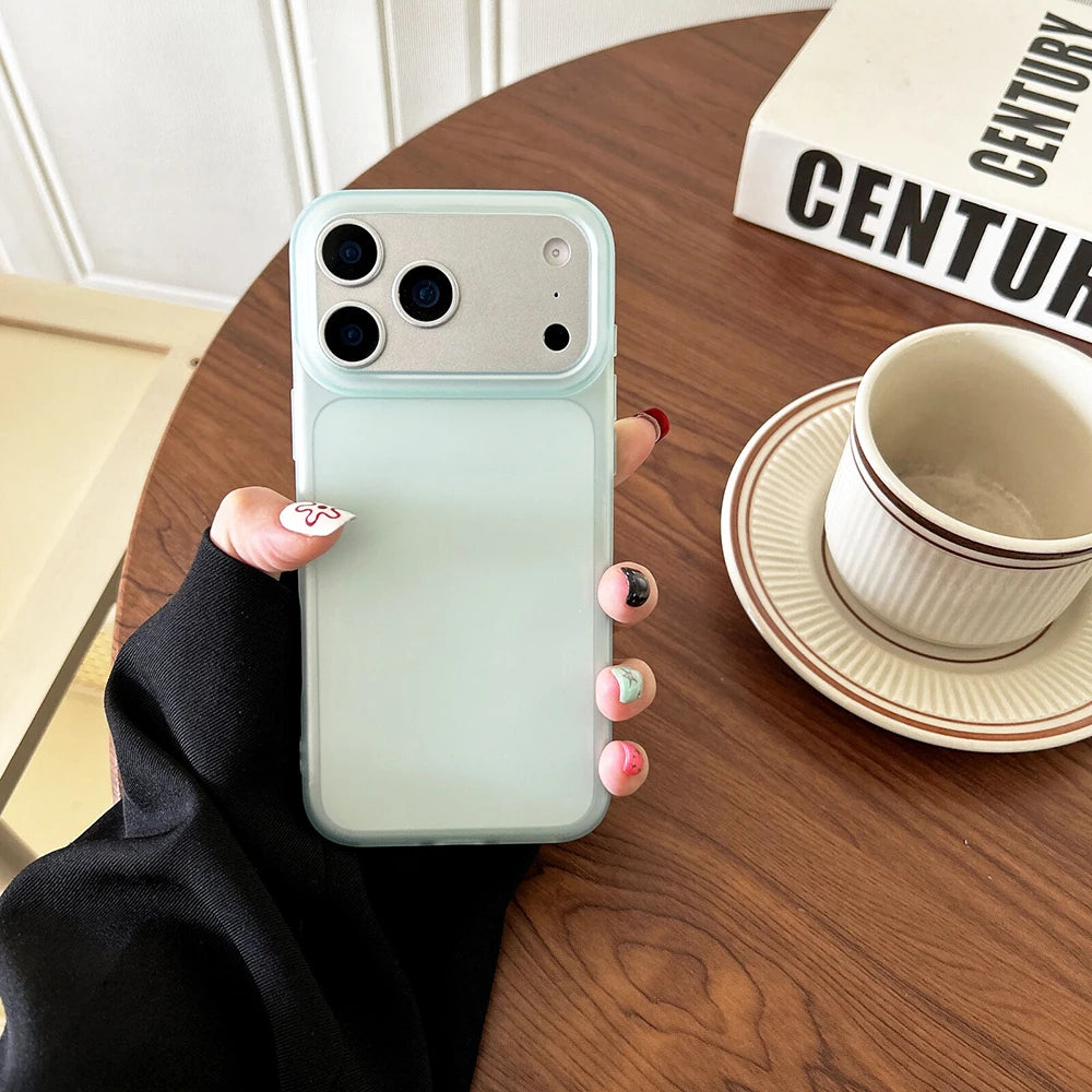Luxury Transparent Candy Color Case For iPhone Air 17 16 15 14 13 12 Pro Max Plus 16E Clear Matte Silicone Soft Cover Shell 16+