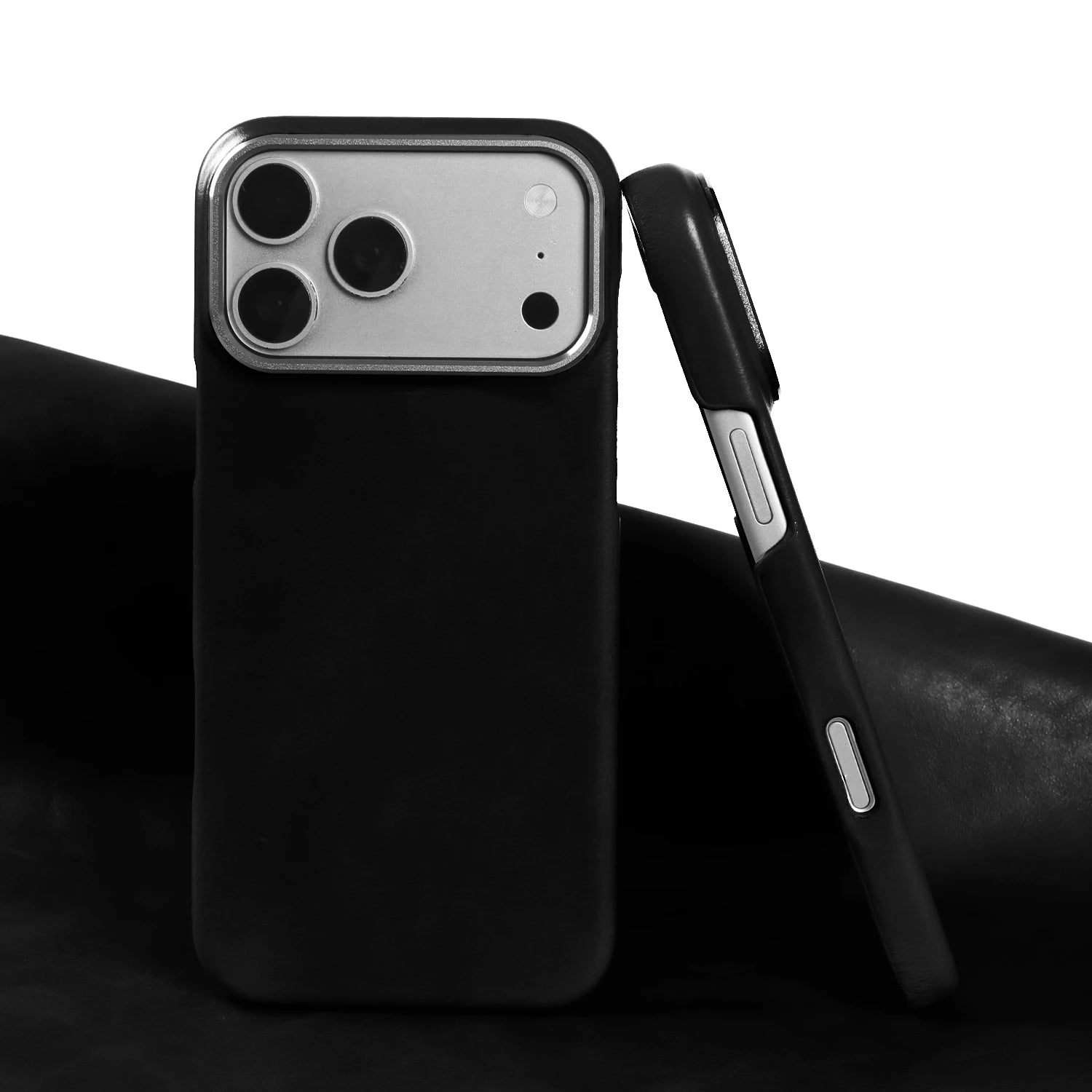 Oil Wax Luxury Genuine Leather Case For iphone 17 Pro Max Air 14 15 16 13 Phone Case Back Cover Coque Metal Camera Bumper Frame