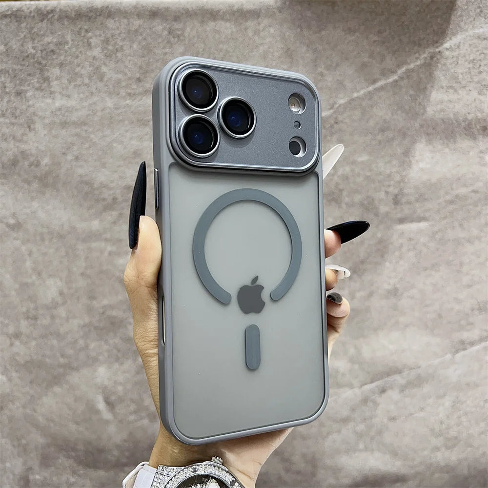 Matte Magnetic Translucent  Wireless Charge Phone Case For iPhone 17 Air 16 Plus 15 14 13 12 11 17 Pro Max for Magsafe Cover