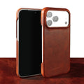 For Iphone 17 Pro Max Case For iphone16Pro 15 14 13 12 11 XR XS Genuine Leather Cover Cases Aesthetic Vintage Phone Back Coque