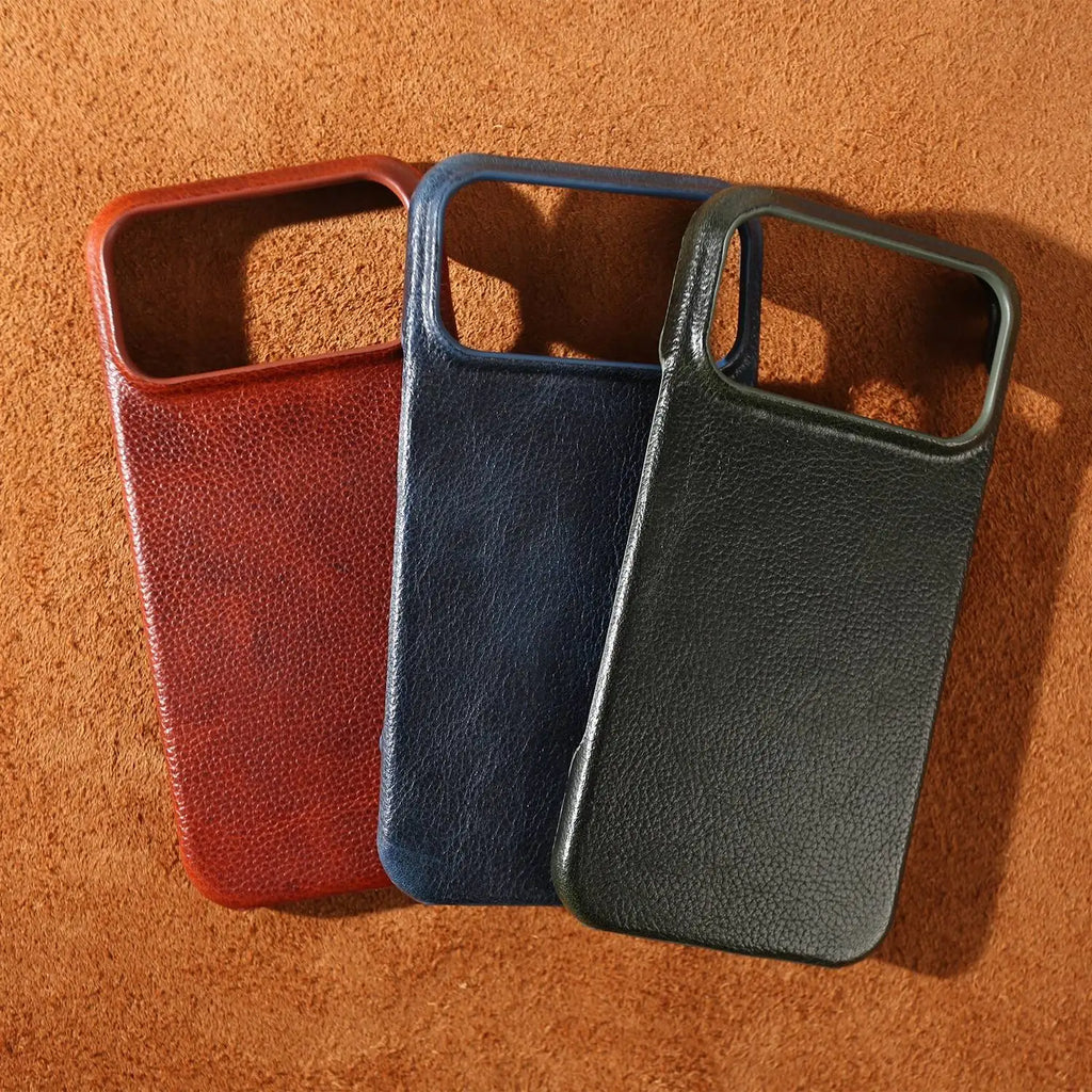 For Iphone 17 Pro Max Case For iphone16Pro 15 14 13 12 11 XR XS Genuine Leather Cover Cases Aesthetic Vintage Phone Back Coque