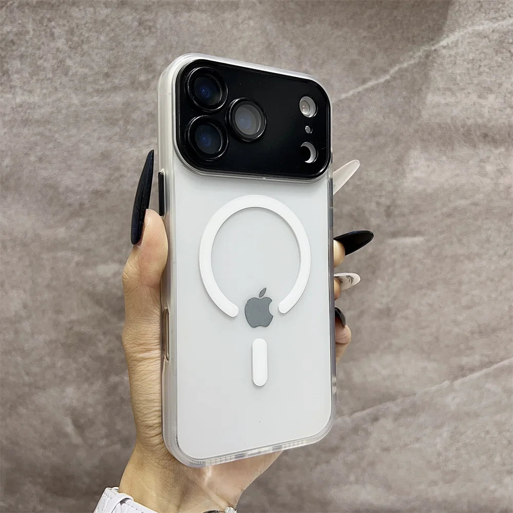 Matte Magnetic Translucent  Wireless Charge Phone Case For iPhone 17 Air 16 Plus 15 14 13 12 11 17 Pro Max for Magsafe Cover