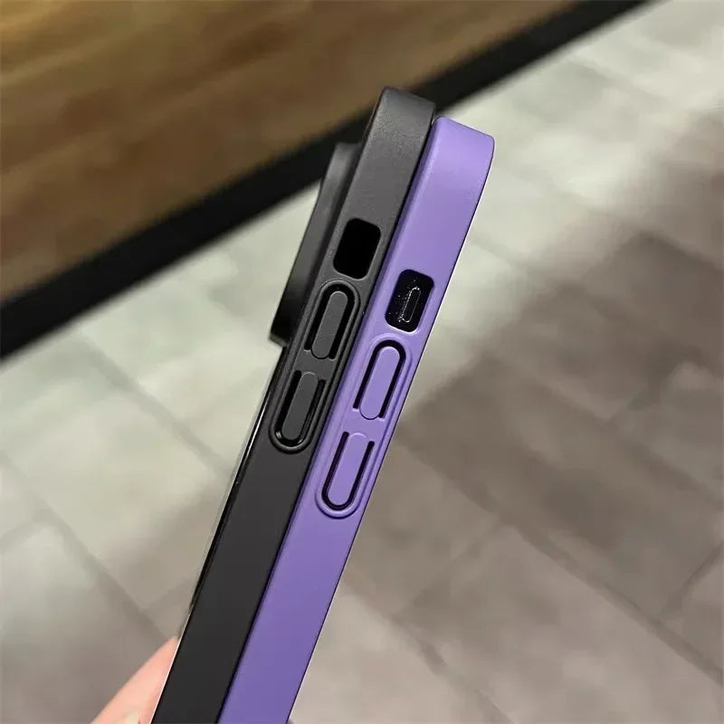 Logo Hole For Magsafe Magnetic Case For iPhone 17 16 15 14 13 Pro Max Solid Color Cover For iPhone 15 Pro Case With Camera Film