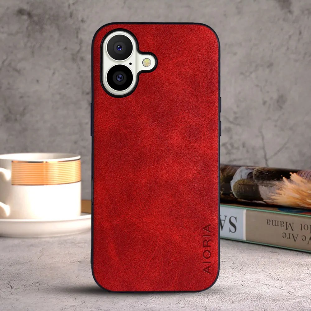 Case for iPhone 17 Pro Max Air coque Luxury Vintage leather cover funda for iphone 17 pro max case capa
