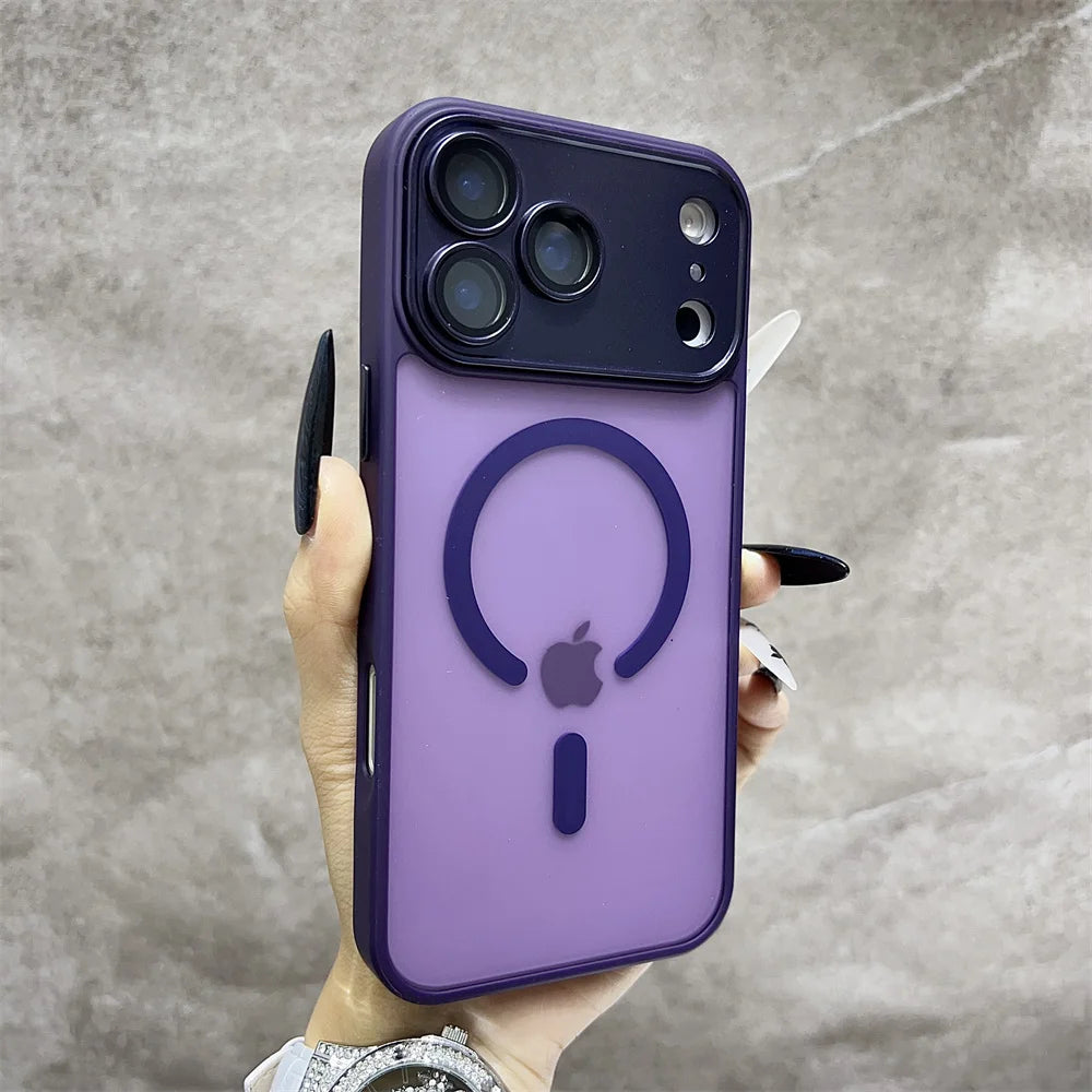 Matte Magnetic Translucent  Wireless Charge Phone Case For iPhone 17 Air 16 Plus 15 14 13 12 11 17 Pro Max for Magsafe Cover