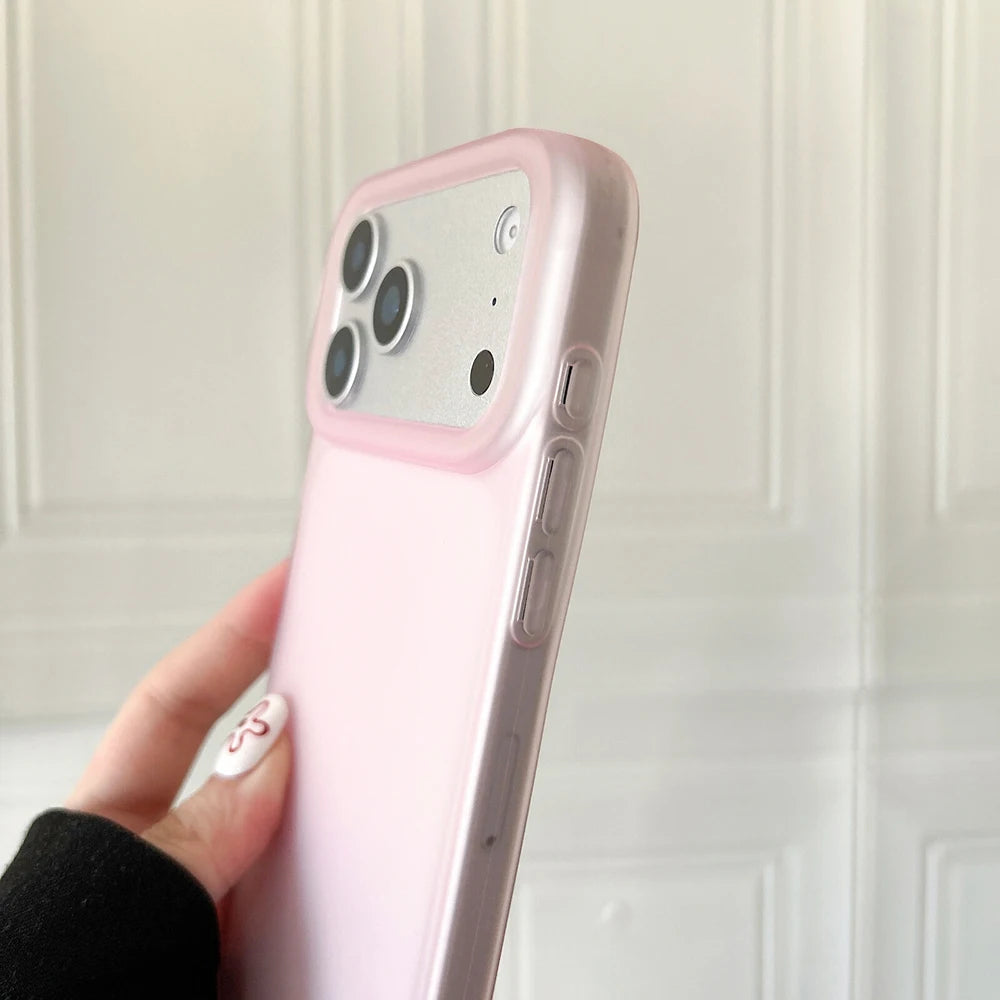 Luxury Transparent Candy Color Case For iPhone Air 17 16 15 14 13 12 Pro Max Plus 16E Clear Matte Silicone Soft Cover Shell 16+