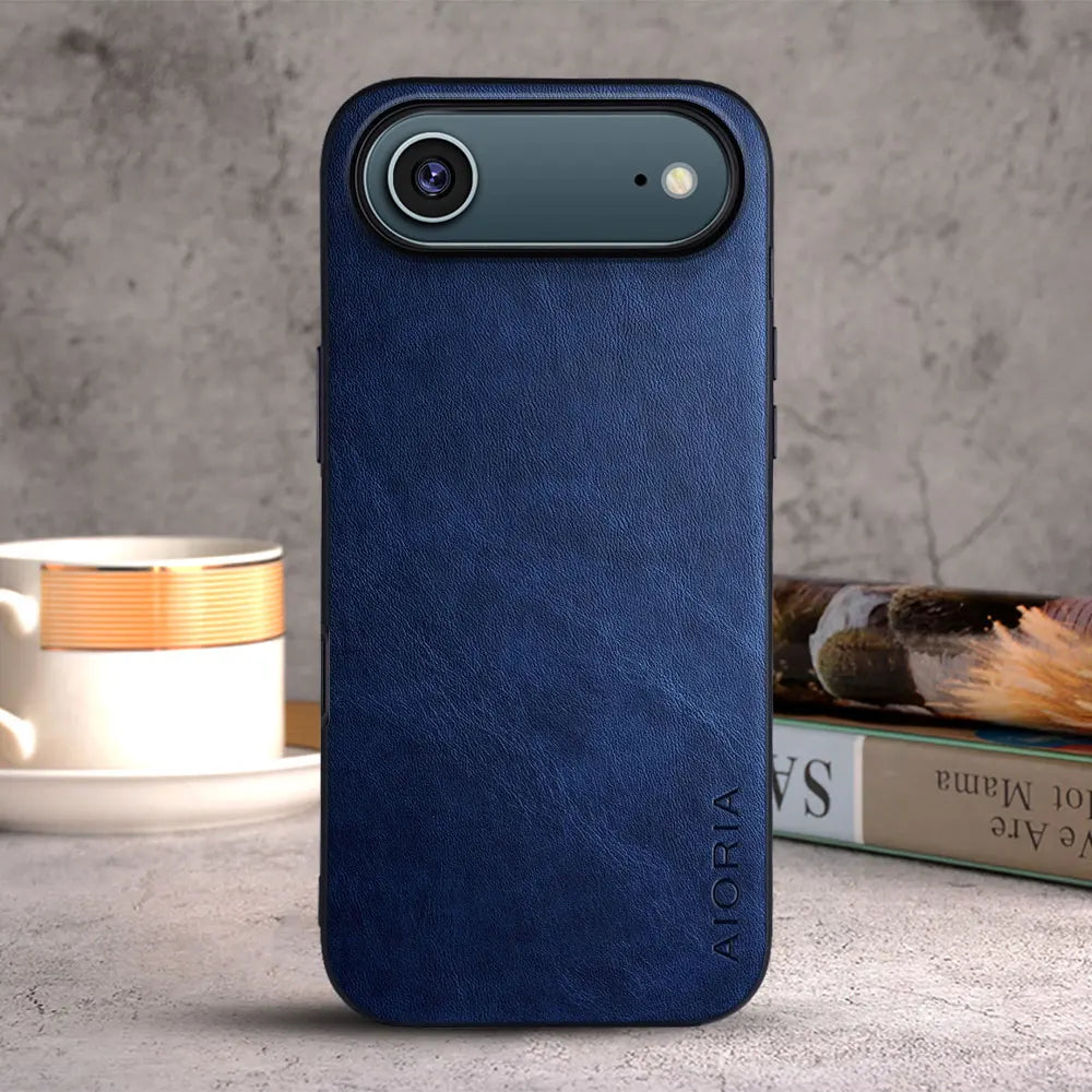 Case for iPhone 17 Pro Max Air coque Luxury Vintage leather cover funda for iphone 17 pro max case capa