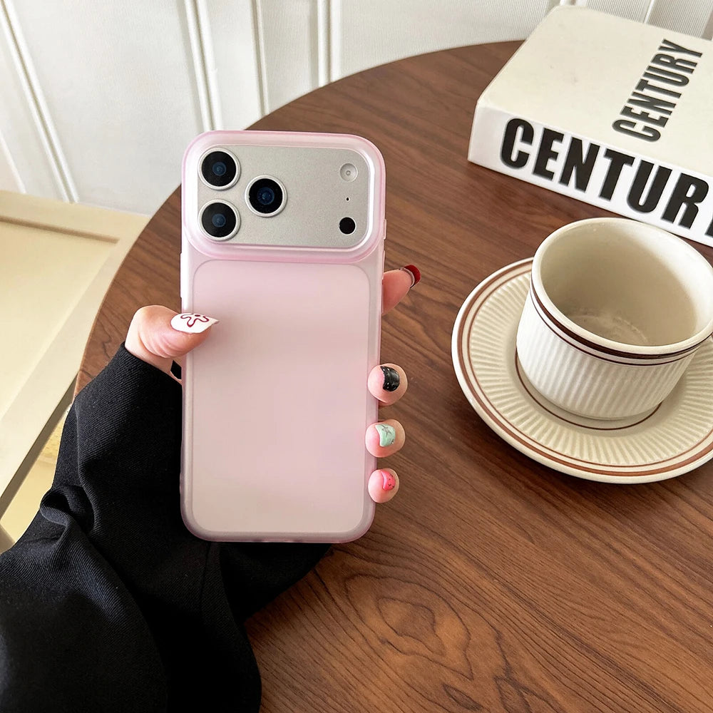 Luxury Transparent Candy Color Case For iPhone Air 17 16 15 14 13 12 Pro Max Plus 16E Clear Matte Silicone Soft Cover Shell 16+